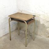 Simple school desk from 1960 with locker.