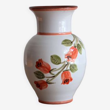 Flower vase with numbered orange flower decor