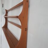 Vintage wall shelf in solid elm by Lucian Ercolani C1960 Ercol