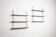 Set of minimalistic wooden shelving units