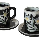 Duo of Vallauris Fourmaintraux cups