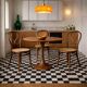 Set of three vintage bentwood bistro chairs – Cane seat – Mismatched