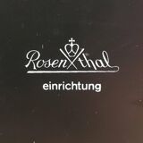 Set of 4 armchairs in leather and black lacquered metal. Rosenthal