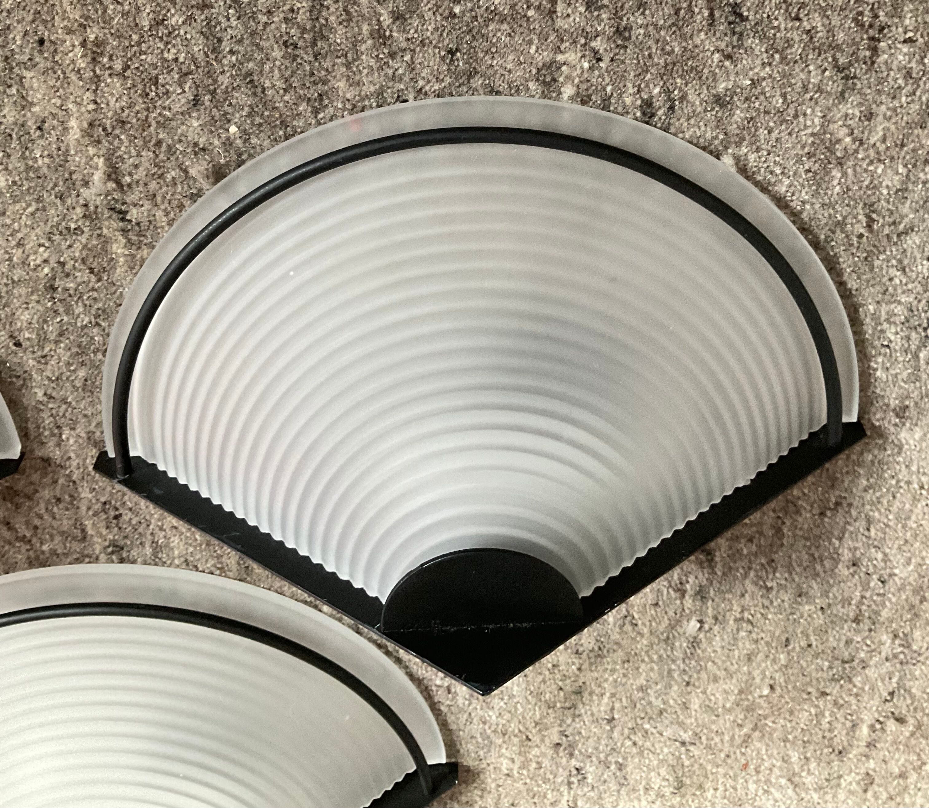 Series of 3 Italian wall lamps 70s