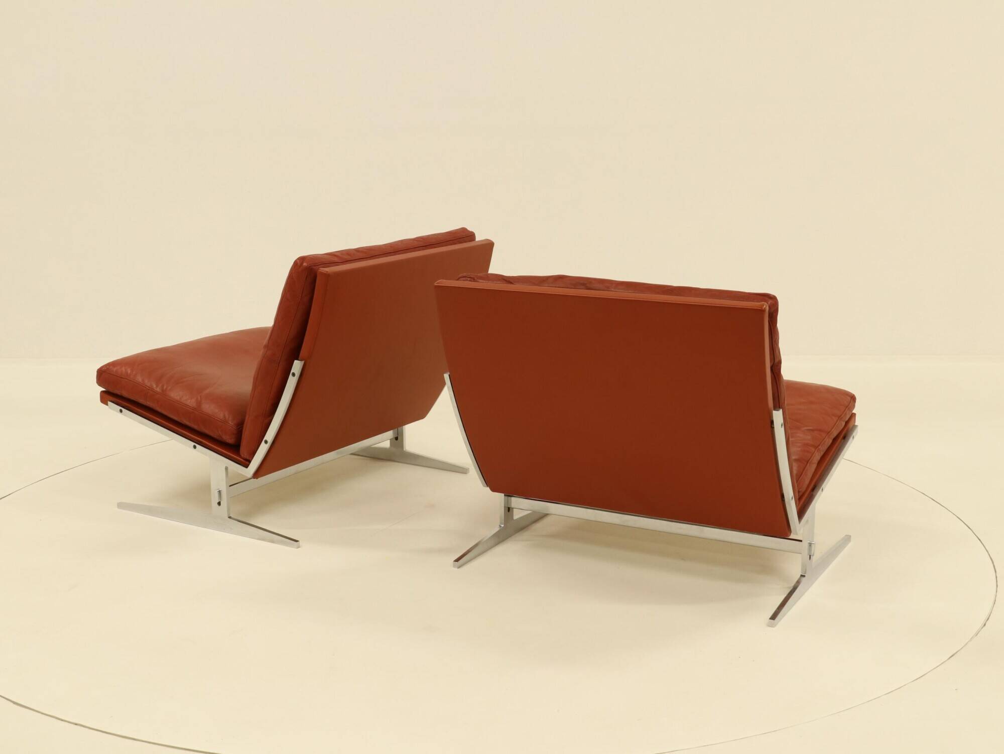 2 Easy Chairs Model BO 561 by Preben Fabricius & Jorgen Kastholm for BO-EX 1960s