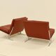 2 Easy Chairs Model BO 561 by Preben Fabricius & Jorgen Kastholm for BO-EX 1960s
