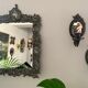 Antique Italian mirror in repoussé silver metal