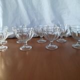 Set of 8 glass ice cream cups