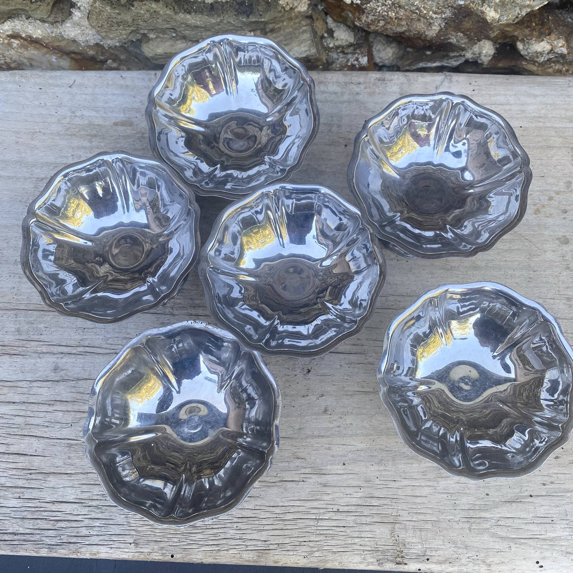 Coupes à glace vintage en inox