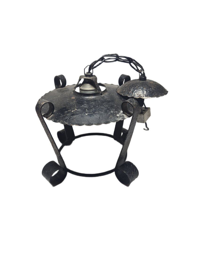 Brutalist pendant lamp, Poland, 1970s