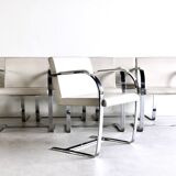 A set of eight BRNO chairs by Mies Van Der Rohe, 1980s.