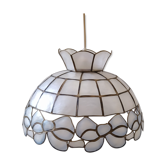 Mother-of-pearl and brass lamp