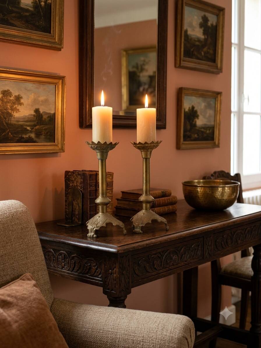 Pair of antique candlesticks