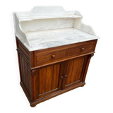 Vintage white marble bathroom cabinet 1950