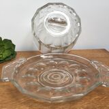 Plat à gateau rétro avec cloche