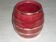 Pot cover in red ceramic and vintage gold