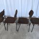 Chaises de salle à manger STOL Kamnik vintage (ensemble de 4) : tissu marron rétro des années 1970