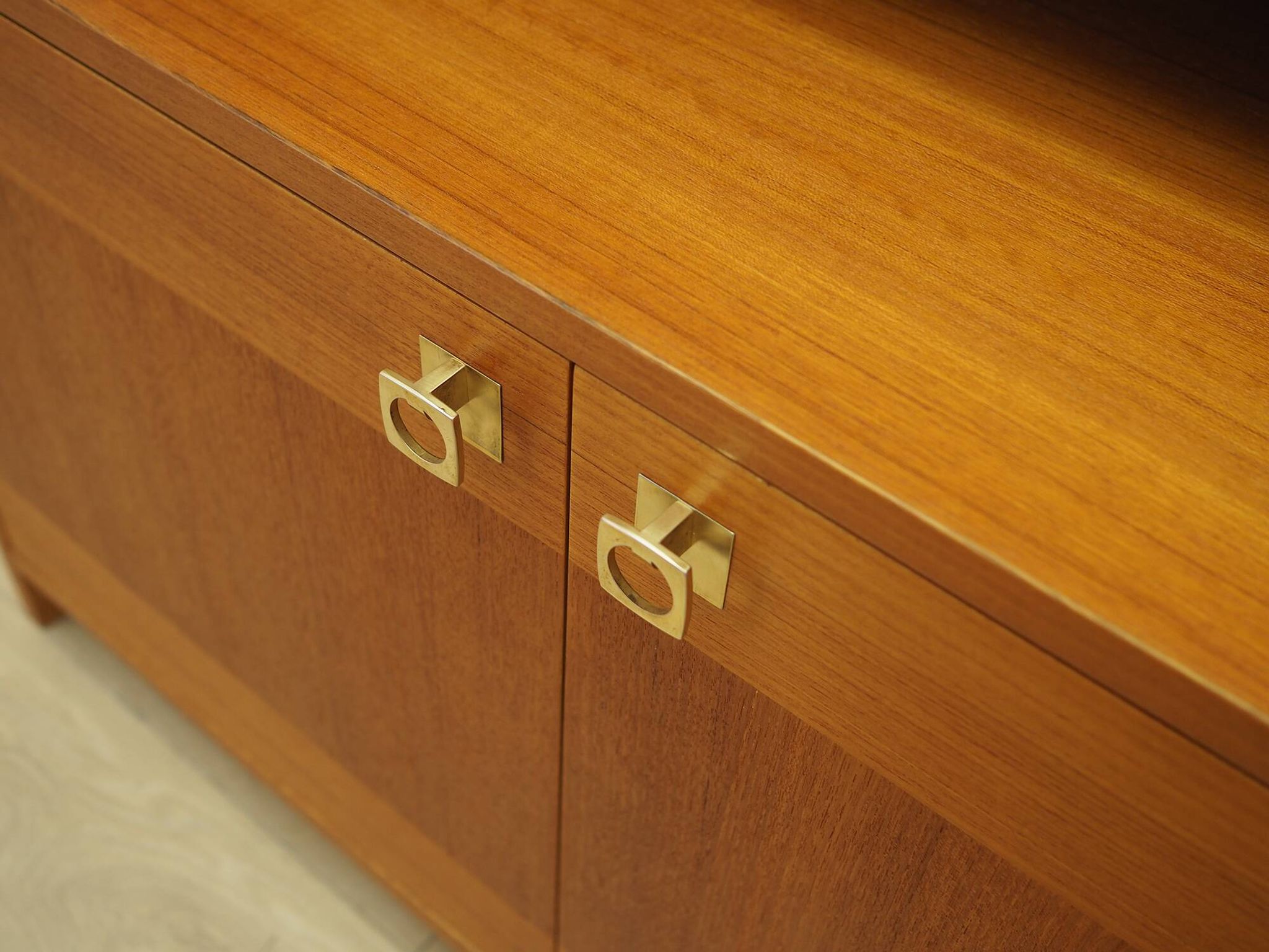 Danish Teak Shelving Unit with Bar Cabinet, 1970s