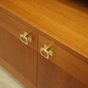 Danish Teak Shelving Unit with Bar Cabinet, 1970s