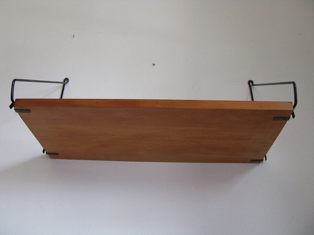Étagère murale vintage bois 1960