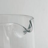 Engraved glass pitcher, wheat ears decoration