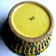 Malicorne cup, yellow enamel and blue flowers signed TE Emile Tessier