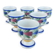 6 antique egg cups in Quimper ceramic