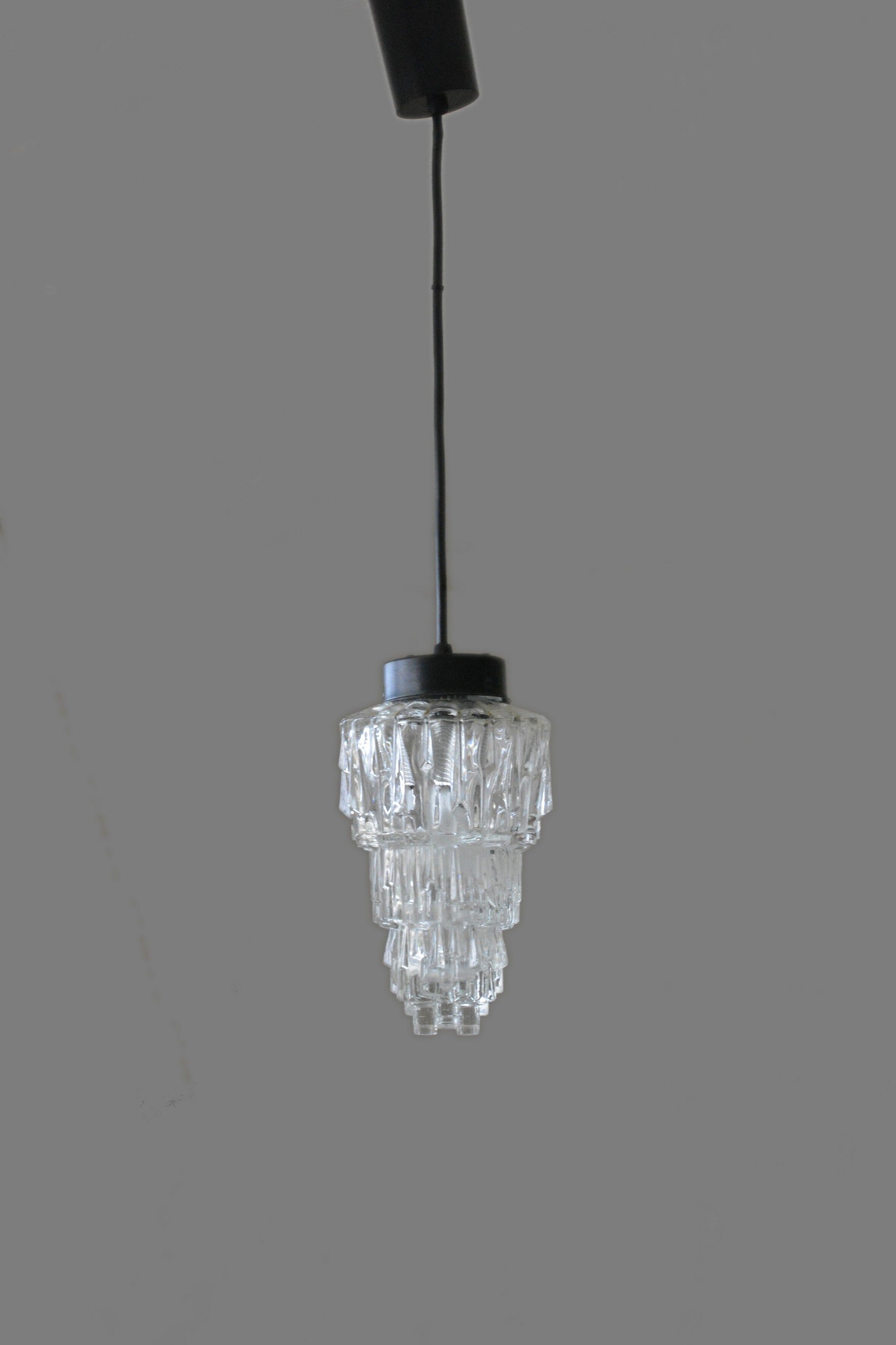 Glashütte Limburg hanging lamp, 60s