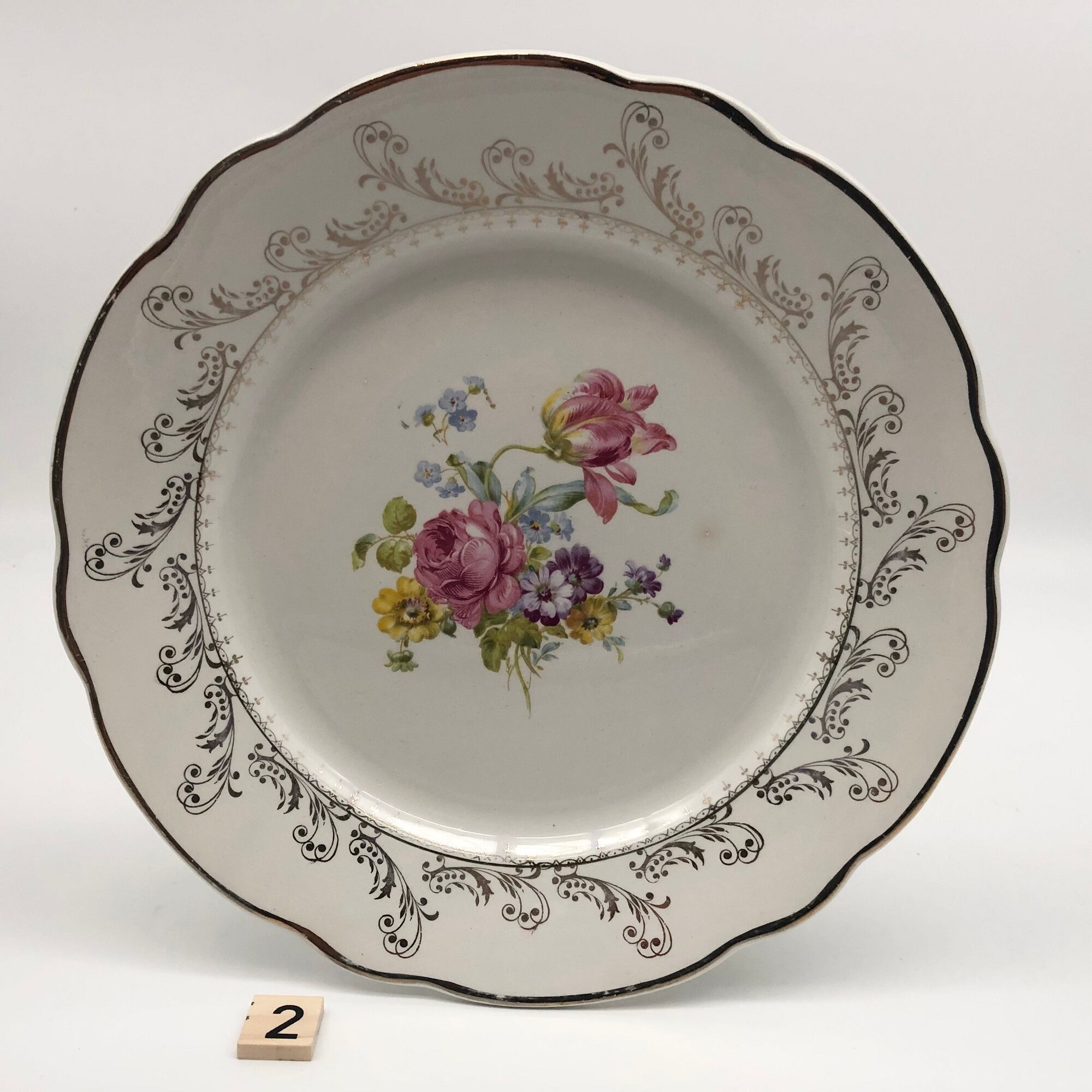 6 flat plates "Digoin Sarreguemines" model Arabesques