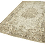 Tapis beige oriental ancien fait à la main 170 cm x 280 cm