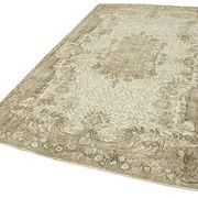 Handmade antique oriental beige rug 170 cm x 280 cm