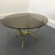 Brass and Smoked Glass Coffee Table,1970s