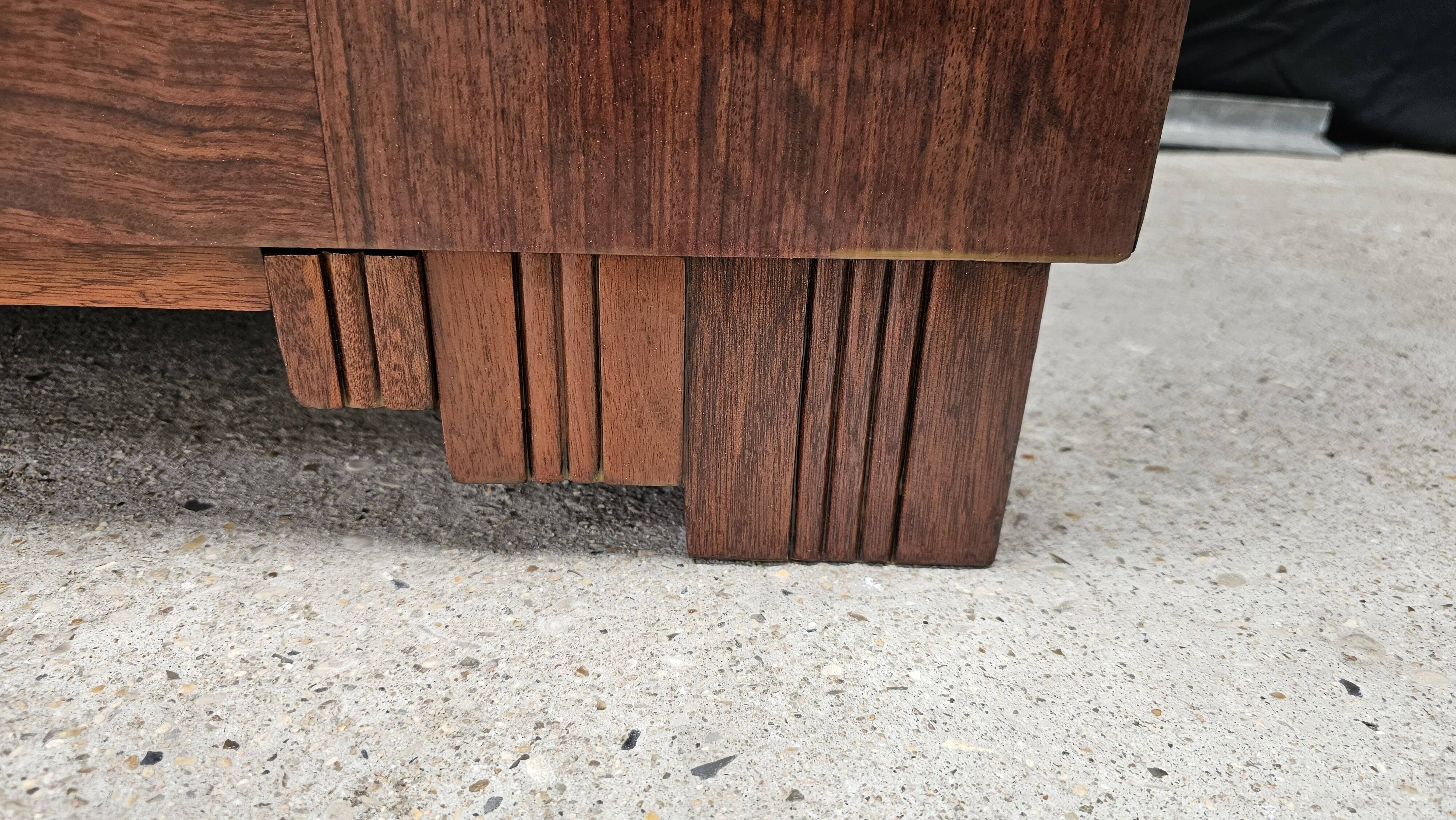 Art Deco buffet by Saddier & Fils in solid rosewood and veneer.