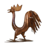 Brutalist copper rooster sculpture.  Year 50