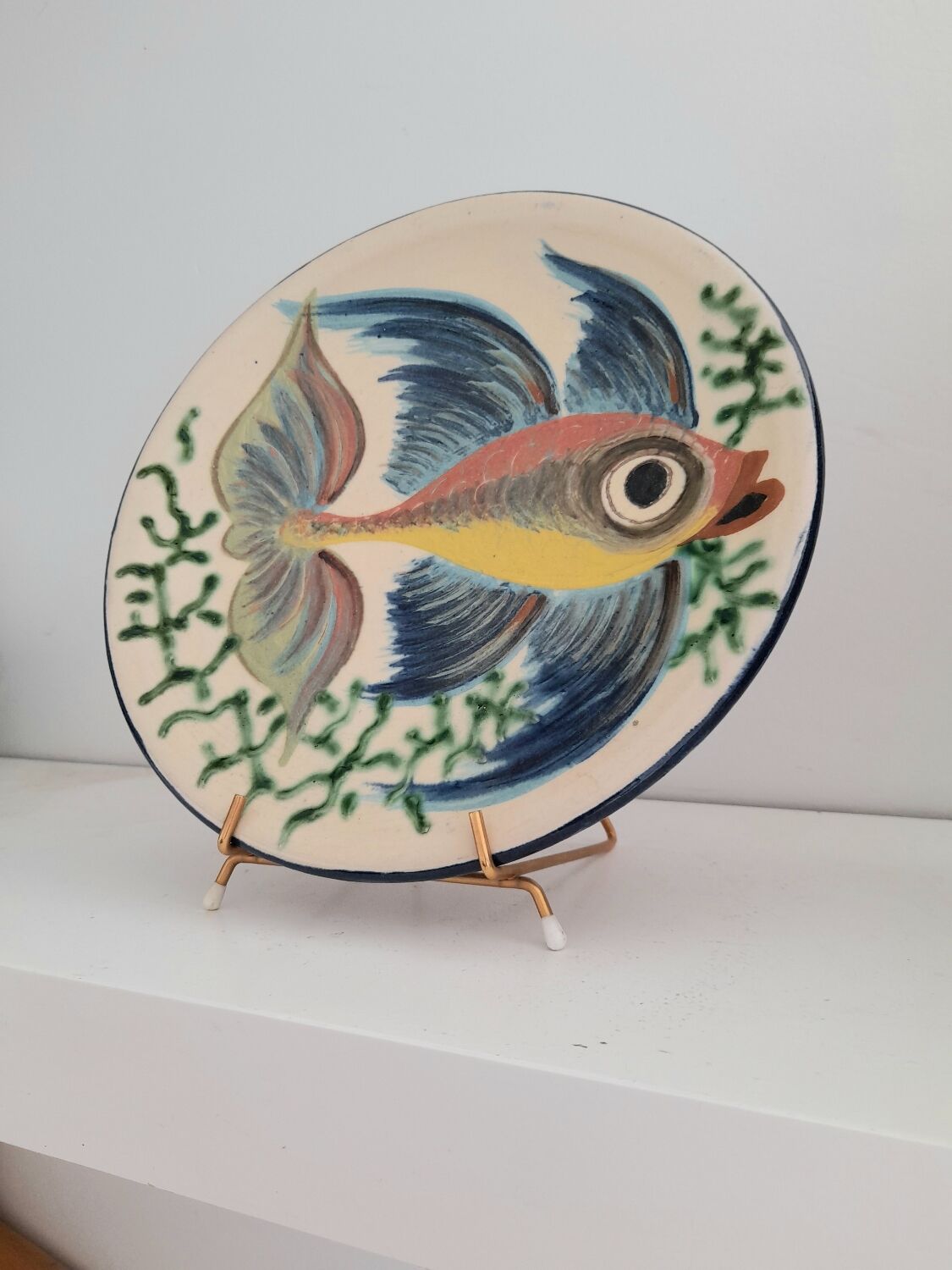 Wall plate ceramic fish Puigdemont