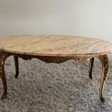 Marble oval coffee table