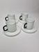 Ensemble de quatre tasses à café en porcelaine Friesland Germany de style Art Déco