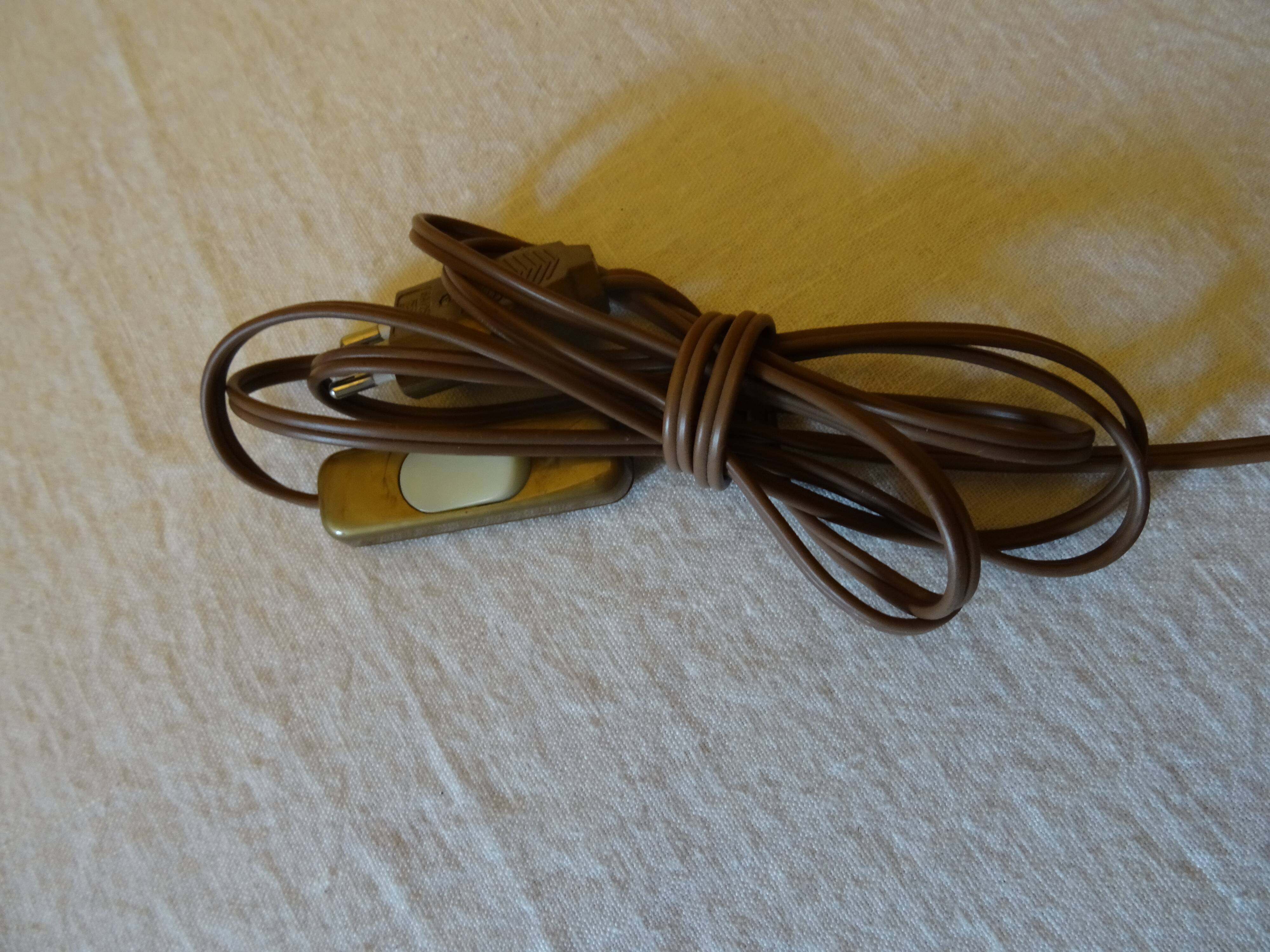 Vintage rattan and wicker lamp