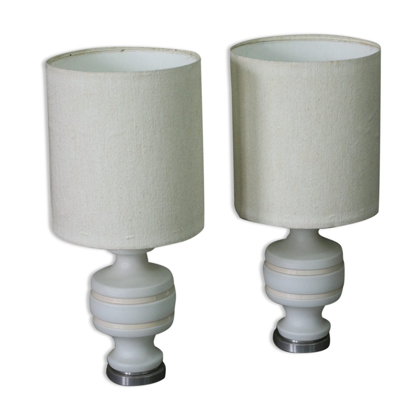 Pair of mid century modern table lamps, 1970's