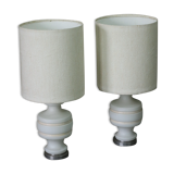 Pair of mid century modern table lamps, 1970's