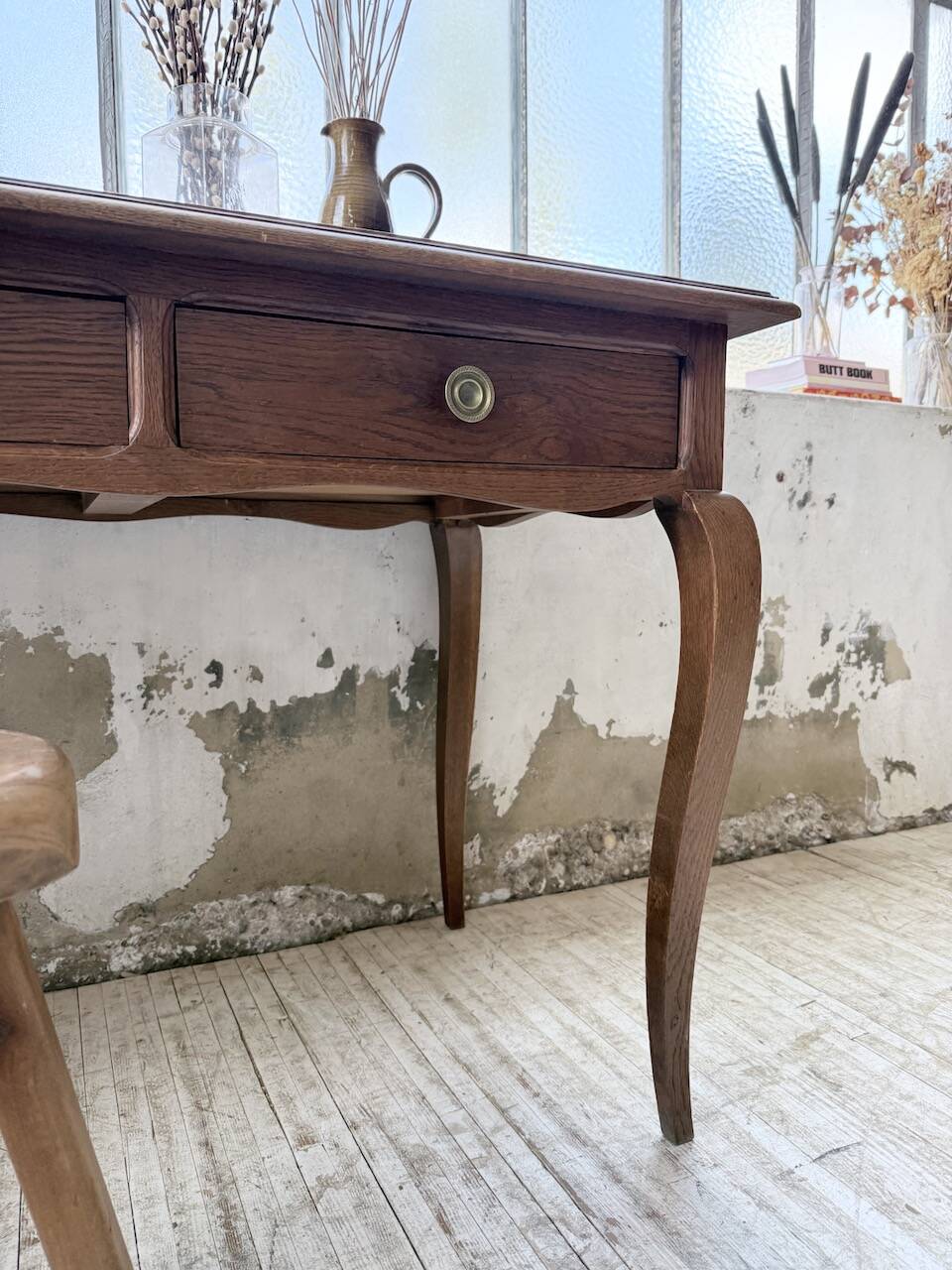 Console bureau en chêne 1960