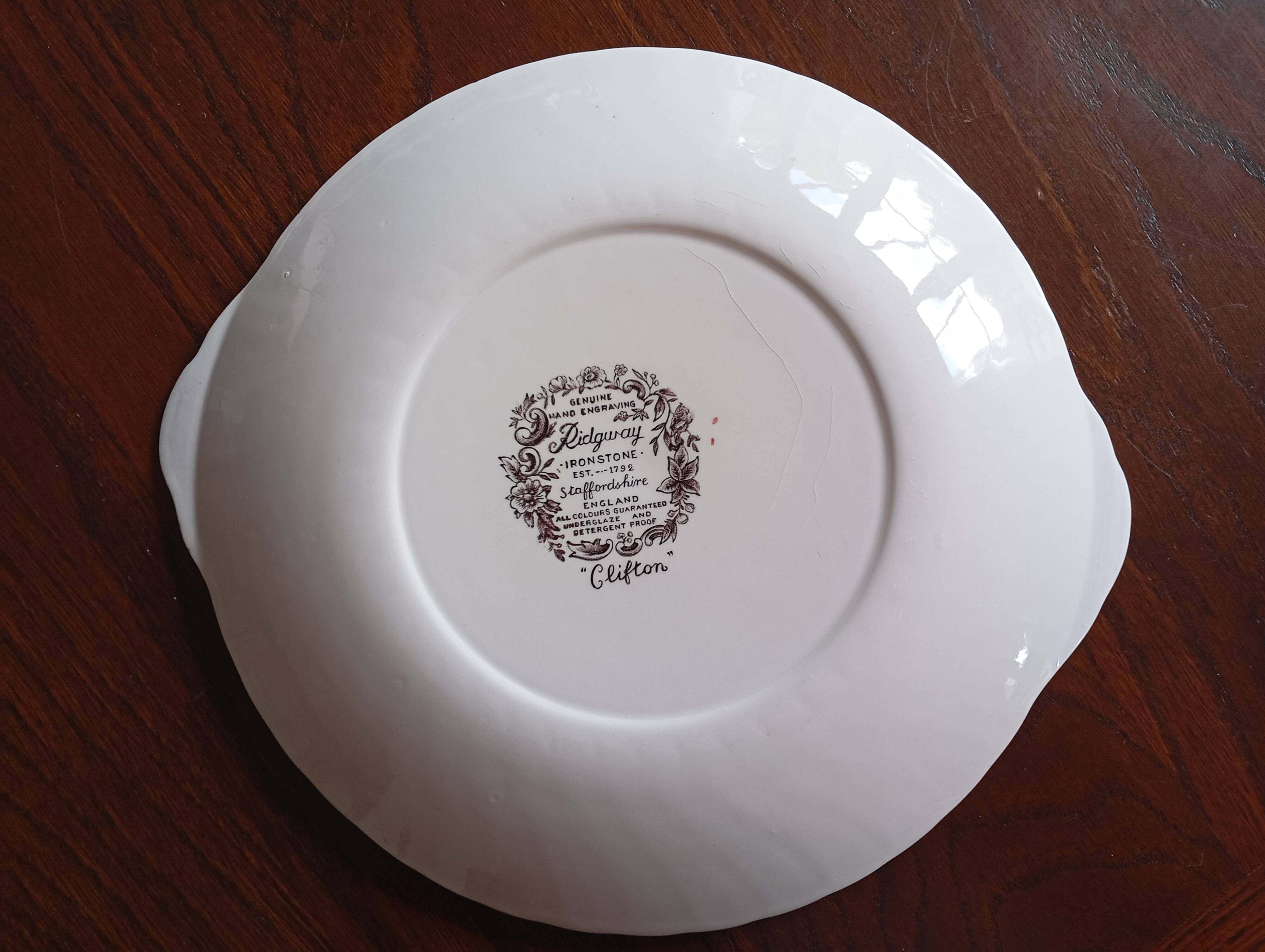 Plat à tarte anglais Ridgway "Clifton"