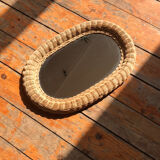 Rattan mirror