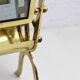 Glass and brass magazine rack, 1970