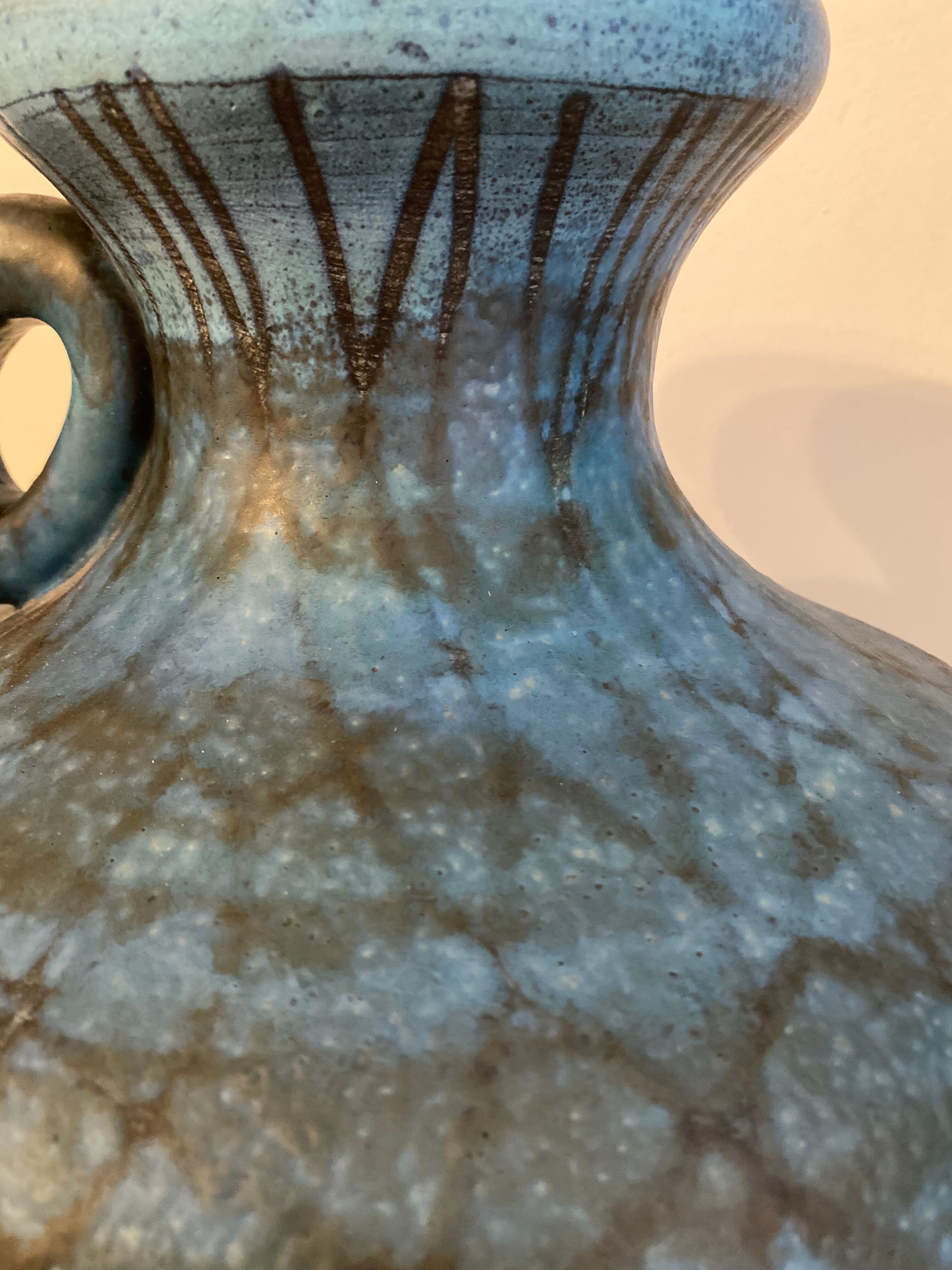 Ceramic vase Jean Lespinasse Vallauris 1960