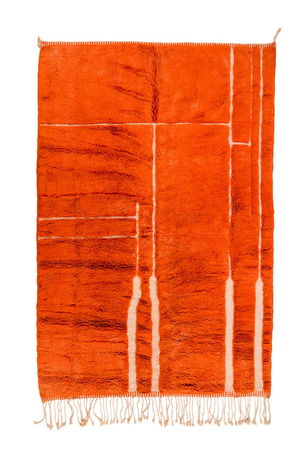 Moroccan Berber rug Mrirt orange terracotta