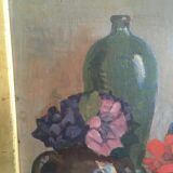 Signed still life oil painting