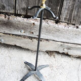 Former cast iron and brass chimney servant