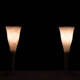 pair Alabaster Table lamps by A Pegasam Spain 1970s