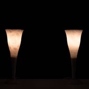pair Alabaster Table lamps by A Pegasam Spain 1970s